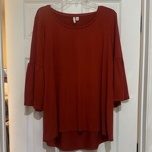 Cato Women's Rust 3/4 Sleeve Blouse